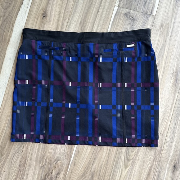 Adidas Black Golf Size XL Geometric Stretch Skort Athleisure Pockets Pickleball - Picture 4 of 7